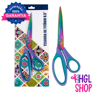 Tesoura Titanium de Costura Lanmax 21,5cm para Tecido, Costura e Patchwork - Não Perde o Corte! em Oferta na Shopee