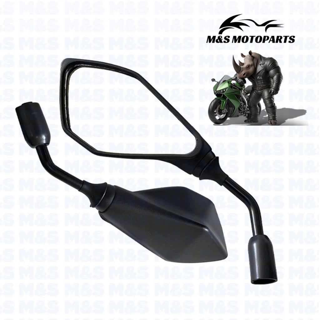 Retrovisor Z400 Honda Mini Pequeno Haste Curta Fixo - Kawasaki Lente Convexa