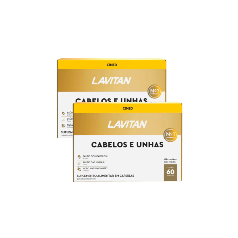 Suplemento Alimentar Lavitan Hair Cabelos e Unhas 60 Cápsulas