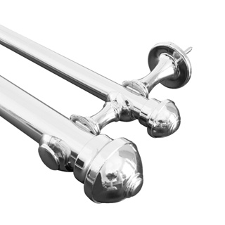 Varão de Cortina Grosso Duplo 28/19mm (Grosso/Fino) Metal Kit Completo Diversas Medidas Cores em Oferta na Shopee