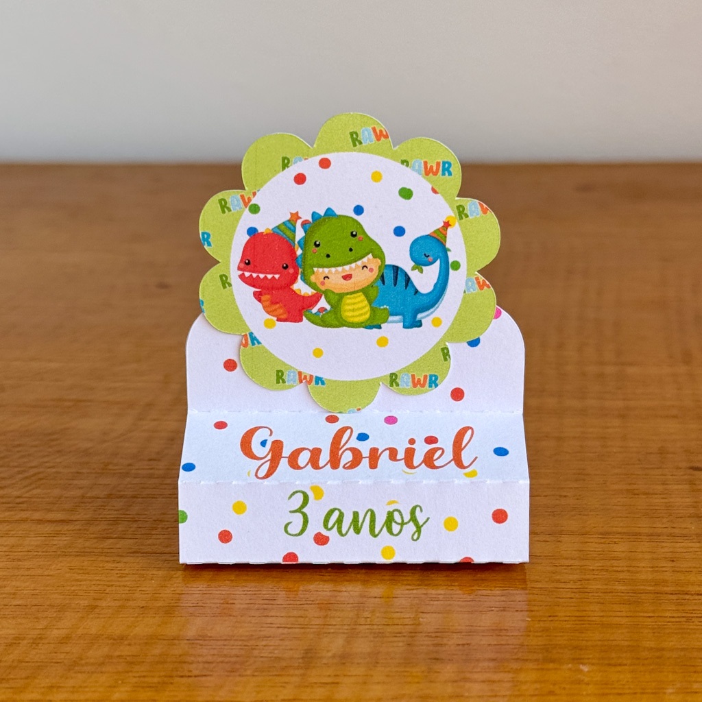 Kit 20 Porta Bis Dino baby ,dinossauro, bebê, Personalizado, Lembrancinhas festa infantil Caixinhas aniversário