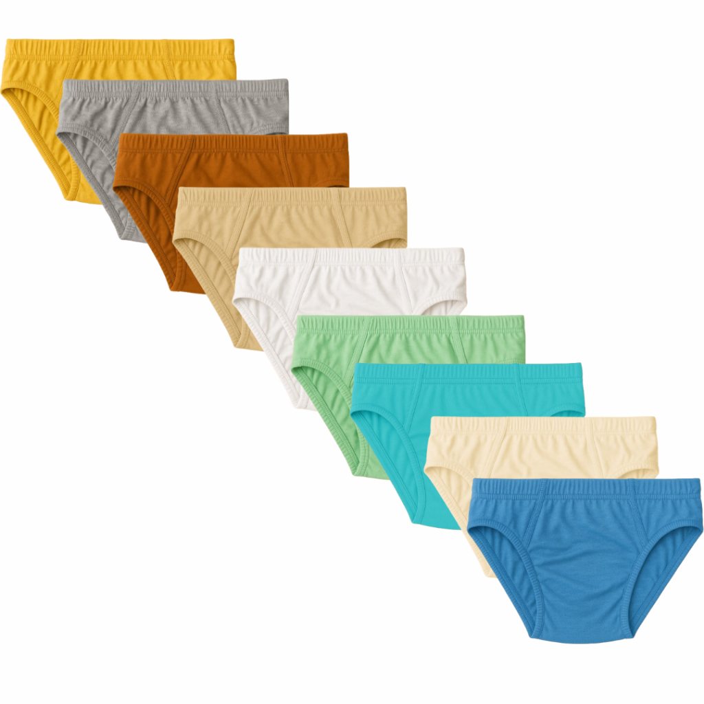 12 Cuecas Slip Kit Infantil Juvenil Algodão Revenda Menino Criança Colorido 01 a 12 Anos