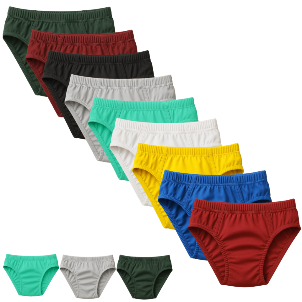 Kit 14 Cuecas Slip Infantil Menino Tradicional Microfibra Cores Variadas