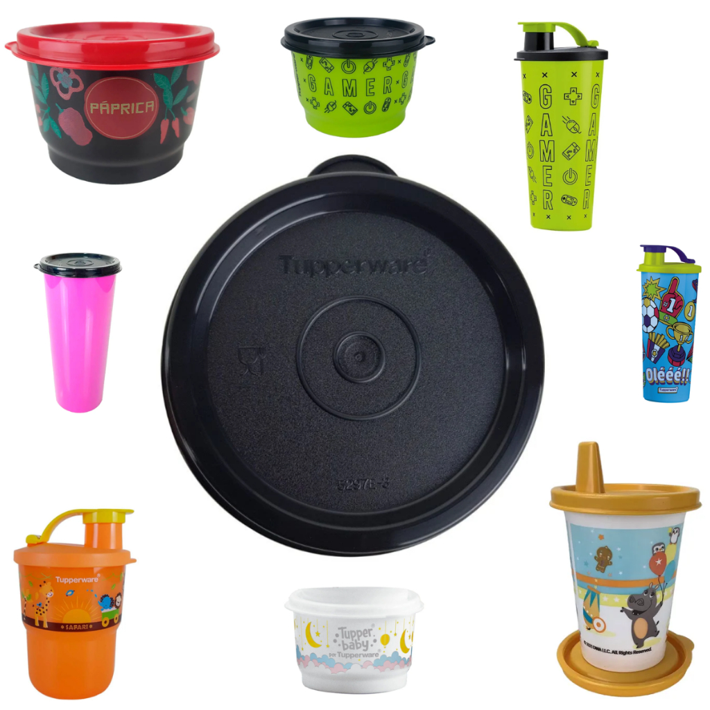 Tampa Para Copo Bebe Infantil 470ml 225ml 200ml E Potinho bebe e Tempero 140ml Tupperware Não Vaza