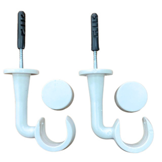 Par de Suporte Teto Pvc Varão Simples 28mm Com Ponteira Inclusa em Oferta na Shopee