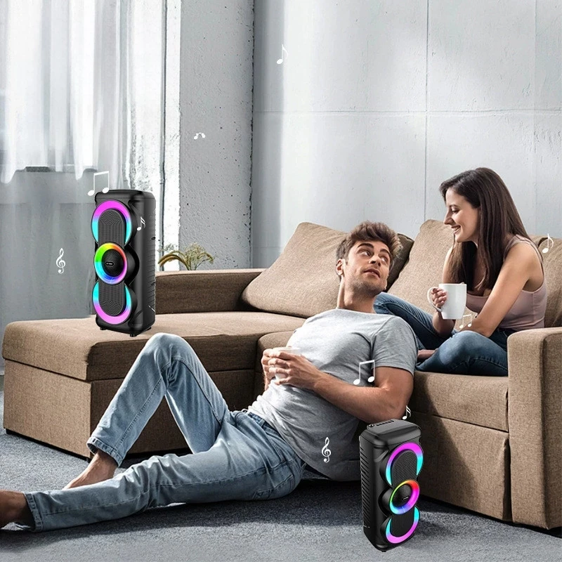 Caixa de Som Bluetooth Portátil RGB Xtrad 30/50W TWS USB Estéreo — foto 7