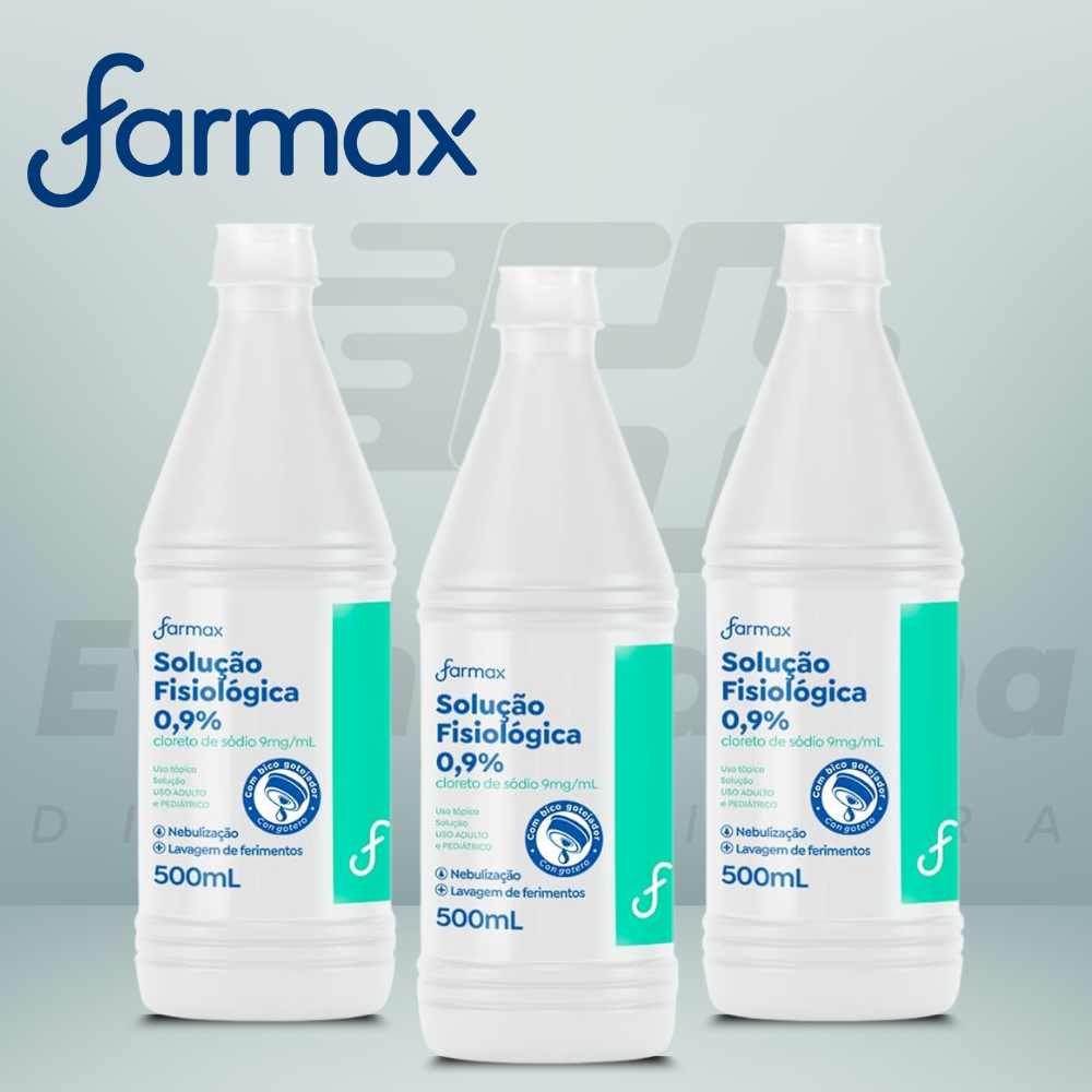 kit soro físiologico 0,9% Farmax 500ml em Oferta na Shopee