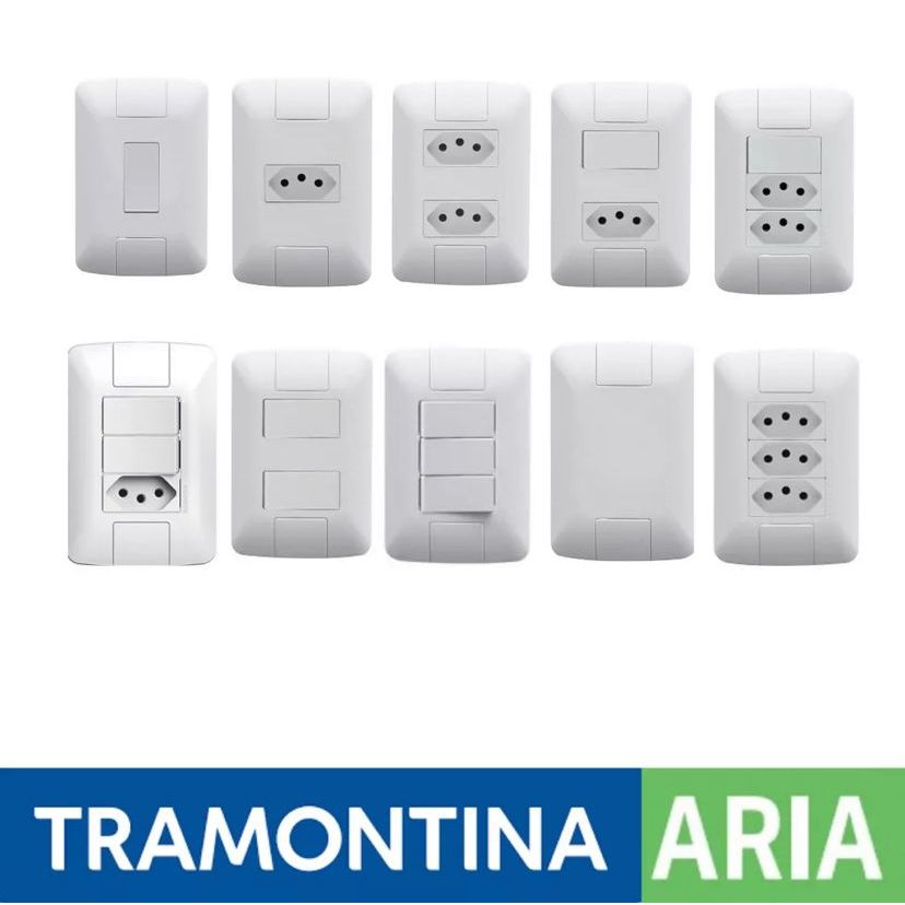 Monte Seu Kit Conjuntos de Tomadas e Interruptores Linha Aria Tramontina