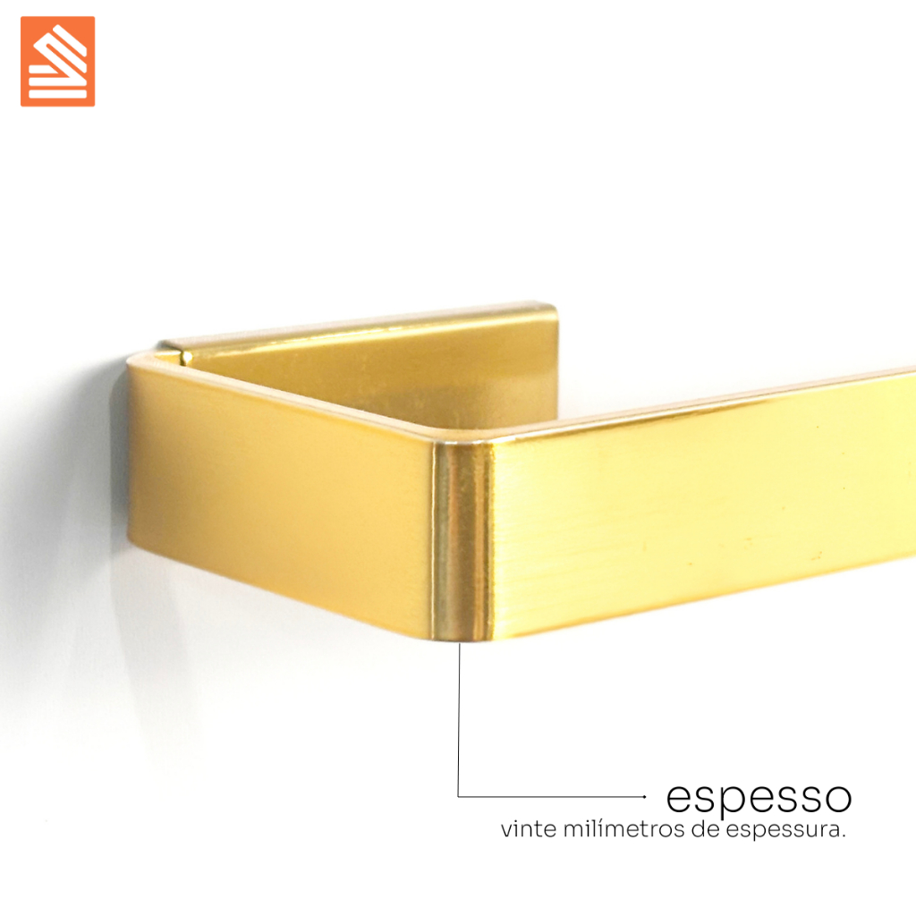 Kit de Acessórios Banheiro 4 Peças Dourado Gold Toalheiro Suporte Toalhas — imagem 2 de 2