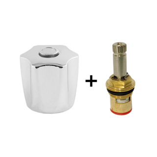 Kit Acabamento C-50 em Abs Cromado + Reparo Mecanismo Metal Completo M18 para Torneira 1/4 de Volta em Oferta na Shopee