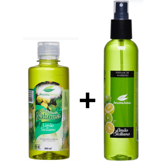 Kit Perfume de Ambiente + Aromatizante Concentrado - Amazônia Aromas em Oferta na Shopee