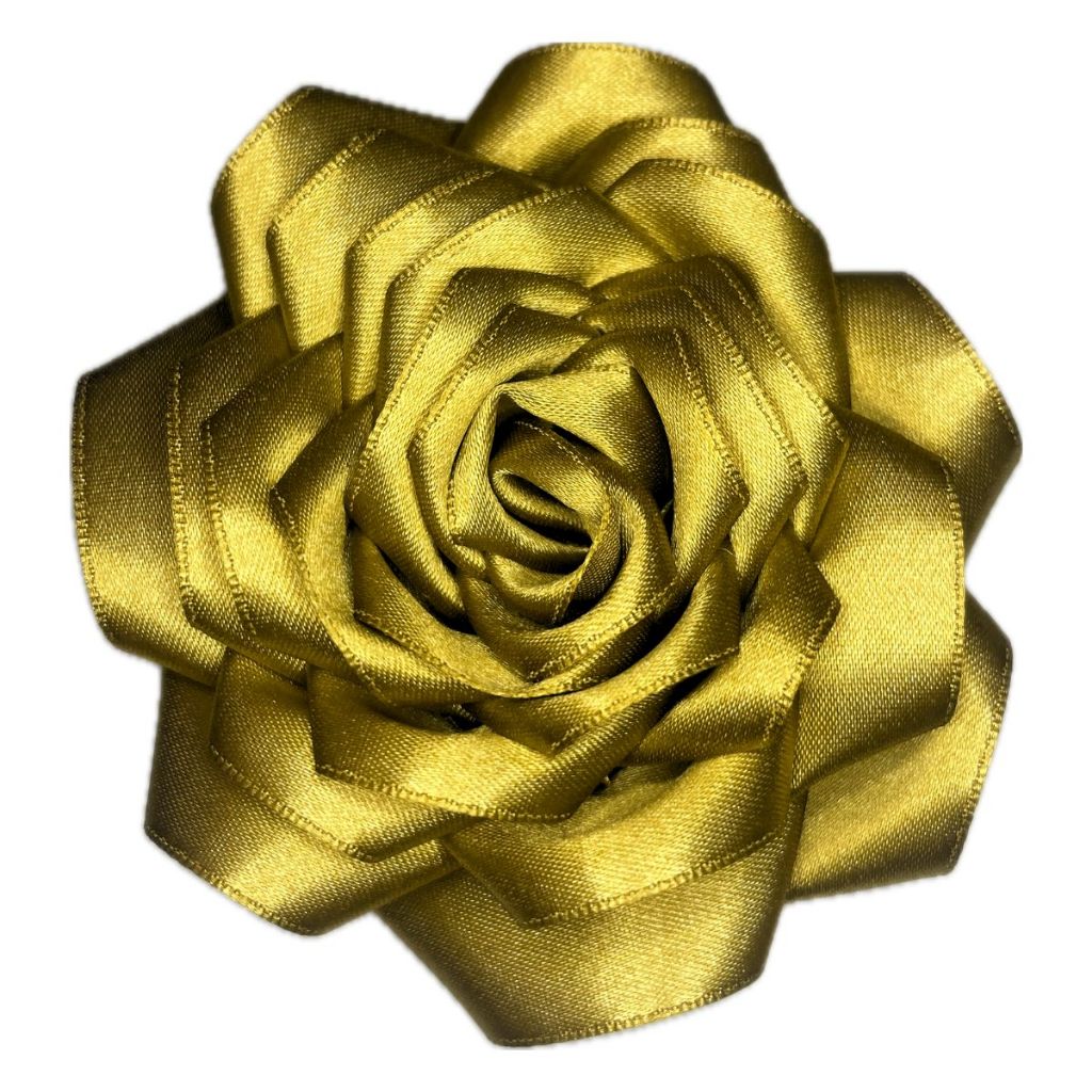 Rosa Flor De Cetim com presilha Dourada Dama Da Noite Pombagira - Umbanda Candomblé