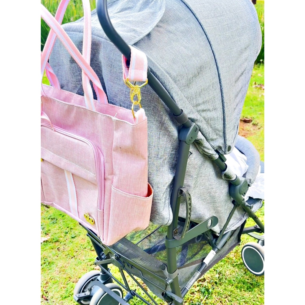 Bolsa Maternidade Lateral Passeio Carrinho com Trocador Rosa