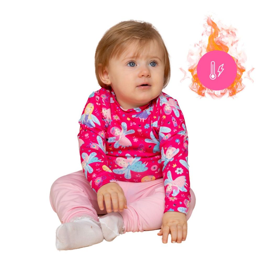 Conjunto Body Calça Infantil Térmico Segunda Pele Peluciado Bebê Quentinho Inverno Bodie Anti-Pilling