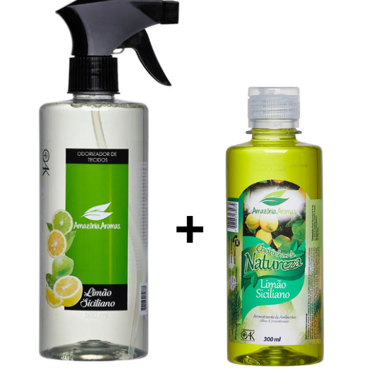 kit Aromatizante Concentrado + Odorizador de Tecidos - Amazônia Aromas em Oferta na Shopee
