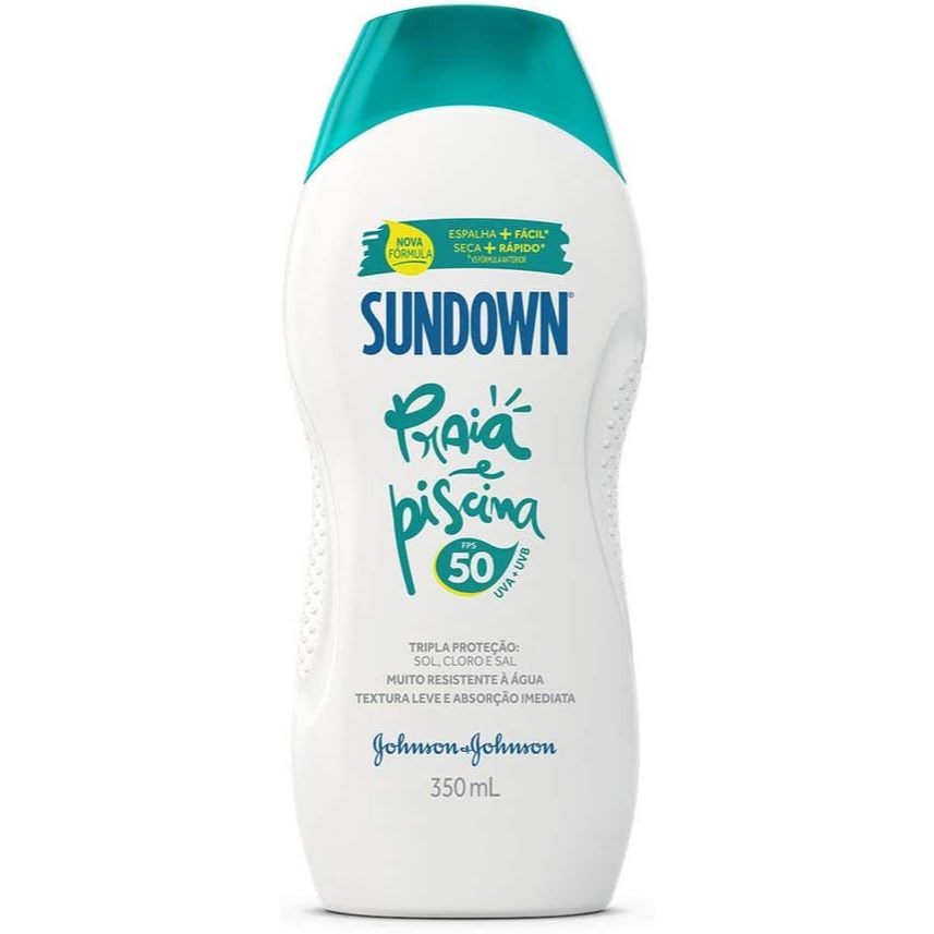 Johnson's Sundown Protetor Solar Corpo E Rosto Praia E Piscina Fps 50 350Ml