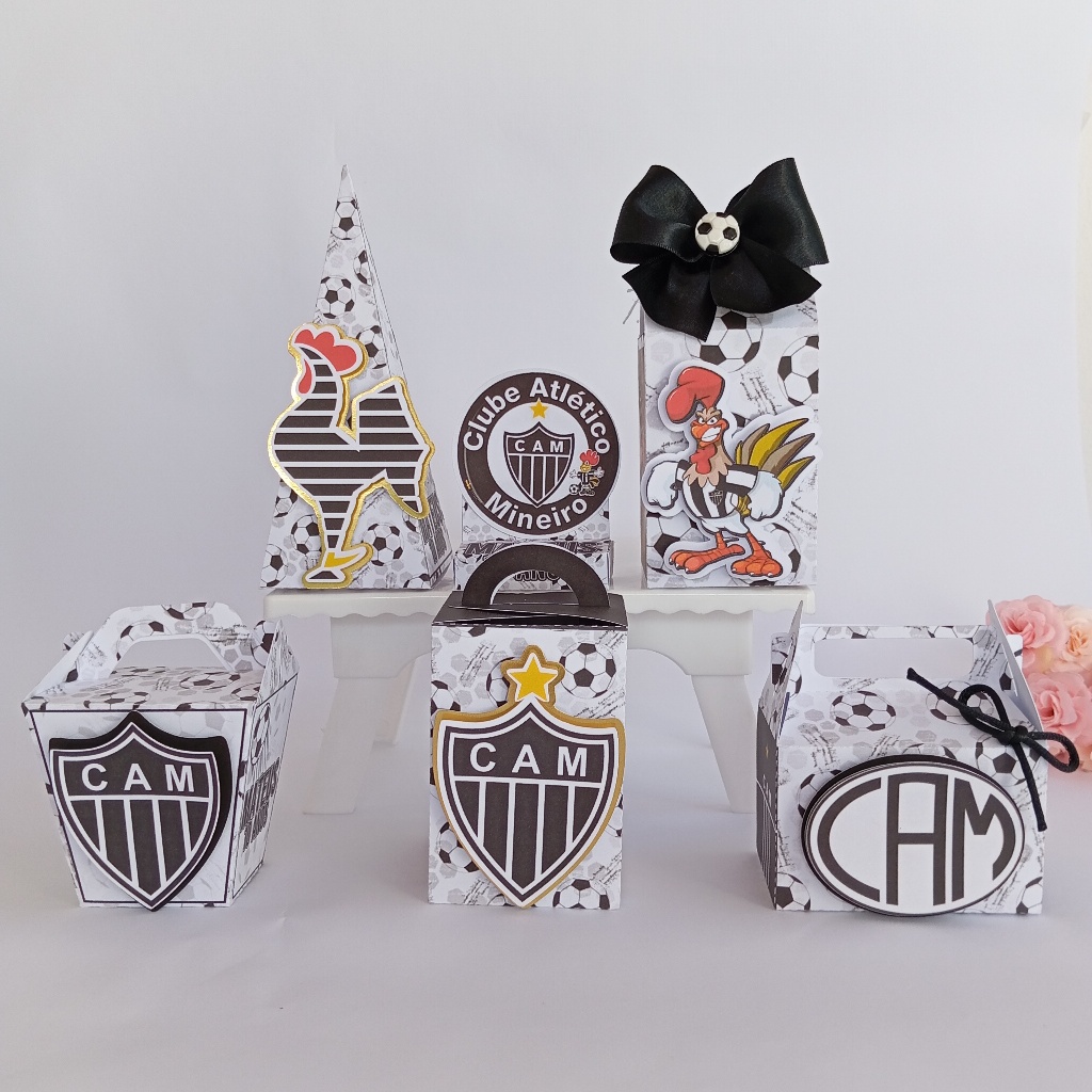 Kit Personalizado Festa Infantil FUTEBOL Preto e Branco Galo