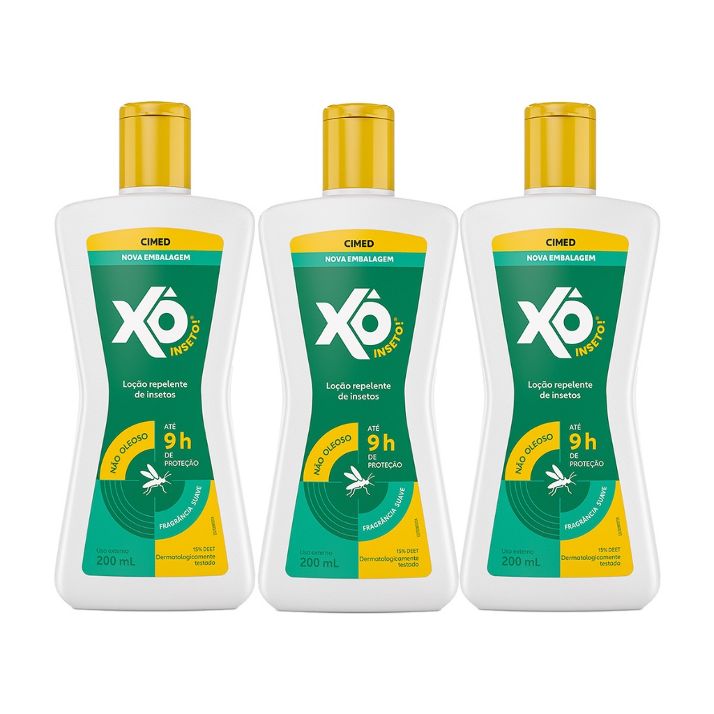 Kit 3 Unidades Xô Inseto Loção 200ml em Oferta na Shopee