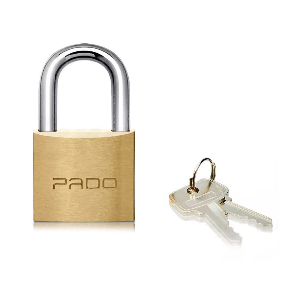 Cadeado De Latão 30mm 2 Chaves Cor Dourado Lt-30 Pado