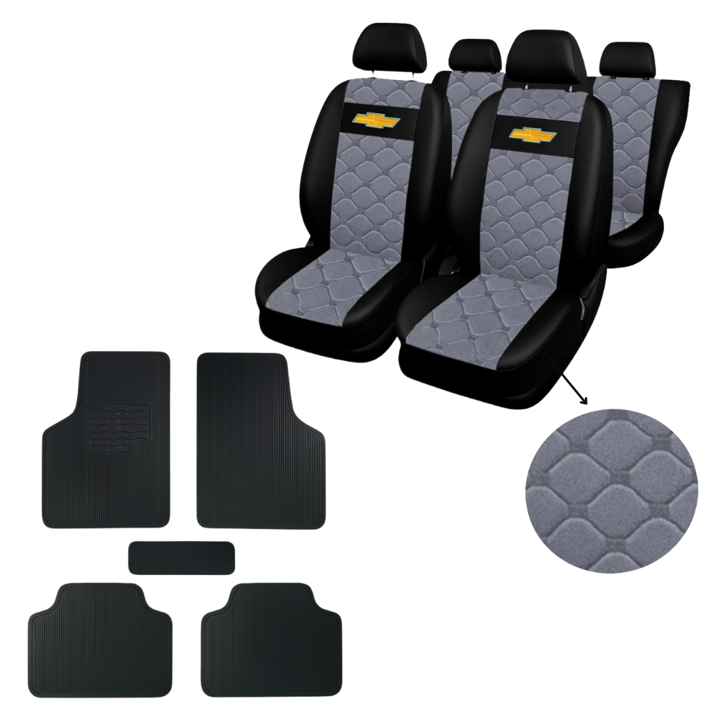 Capa Banco Carro Tecido couro Celta Corsa Classic Onix Prisma Vectra Astra tapete de carro borracha