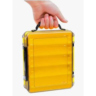 Estojo De Pesca ABS 2 Lados 14 Divisórias Amarelo/Transparente DW-010 - Deyu em Oferta na Shopee