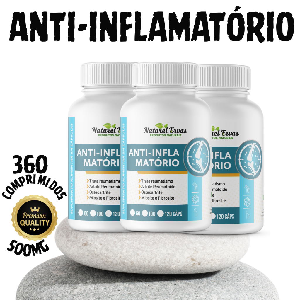 Suplemento Anti-inflamatório 120 Cápsulas 500 Mg
