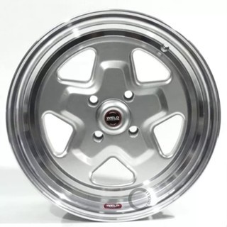1 Roda Weld Modelo Pro Star Aro 15 4x100 Tala 7 Prata Borda Diamantada Offset 30mm