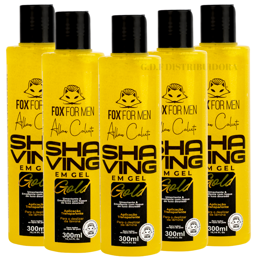 Shaving Gel de Barbear Gold 300ml Fox For Men – Barba Macia e Segura