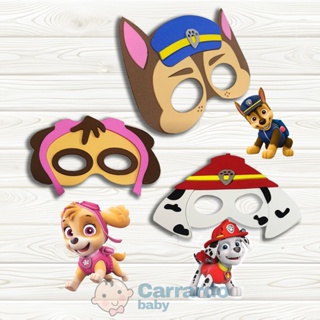 Kit 10 Máscaras Infantis da Patrulha Canina em E.V.A – Produto Artesanal em Oferta na Shopee