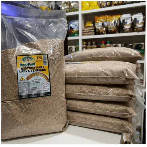 Ração/Mistura Especial para Larva de Tenébrios em Crescimento – 1kg