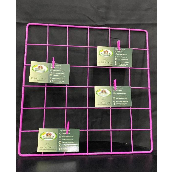 Memory Board Tela Decorativa - 1 Tela 30x30(pink ou rosa clara) + 6 mini prendedores +2 parafusos