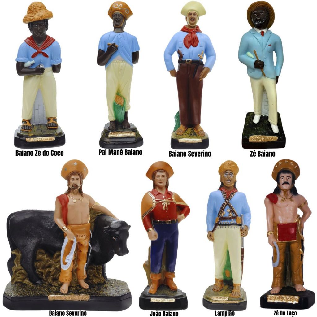 Imagem Baianos Baiano Boiadeiro Escultura Em Gesso - Diversas Entidades