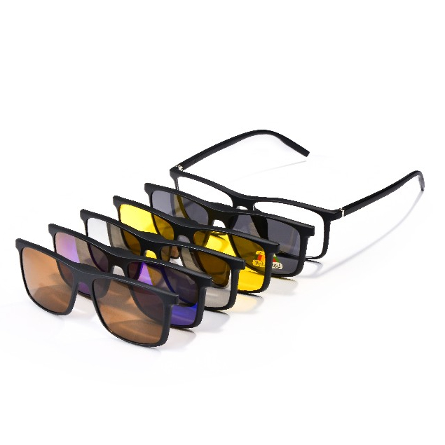 Oculos Armacao Clip On Magnetic Para Grau 6 em 1 Lente Polarizada 2299 em Oferta na Shopee