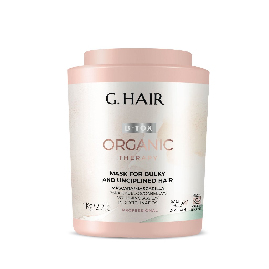 Btox Ghair Orgânica Therapy 1kg Máscara Reconstrutora Vegana Redução de Volume e Brilho Intenso