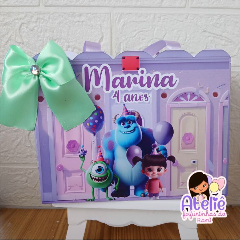 sacolinha personalizada monstros sa booh sacolinha surpresa Lembrancinha festa infantil