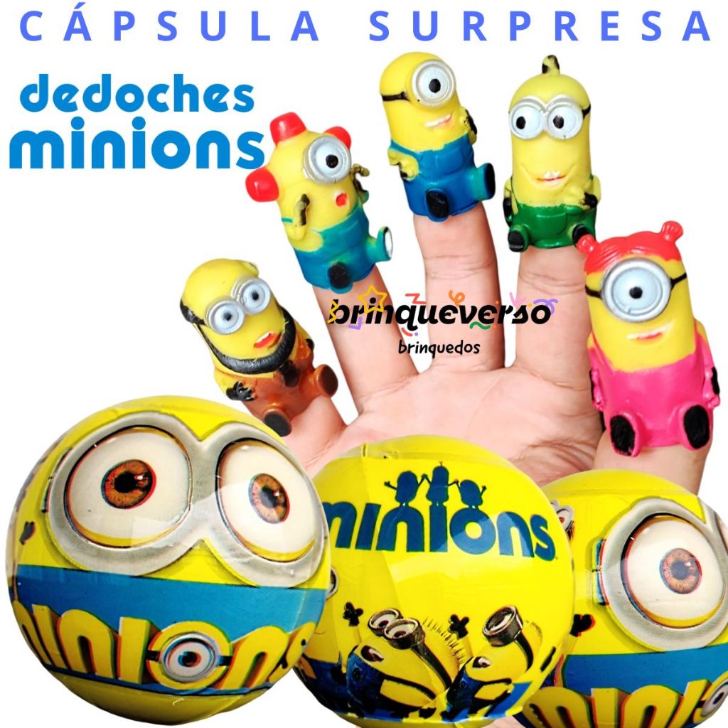 01/12 UN Brinquedo Dedoche Minions. Ideal para Kit Brinquedos para Lembrancinhas Brinde Lembrancinha