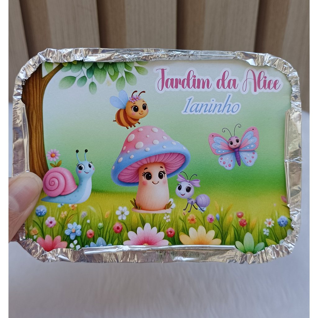 Marmitinha personalizada Jardim Encantado/lembrancinha personalizada Jardim Encantado