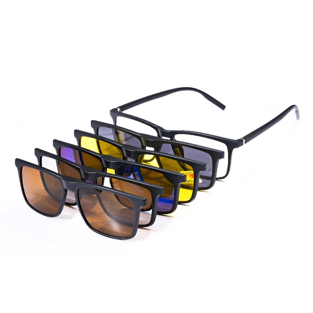 Clipon Armacao de Oculos Para Grau Solar 6 em 1 Lente Polarizado 2298