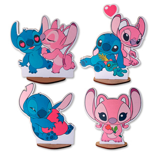 Kit Display de Mesa MDF 6 Peças Para Festa Stitch e Angel em Oferta na Shopee