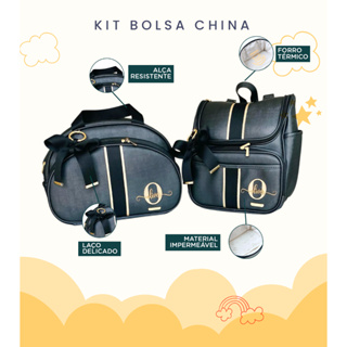 Kit Maternidade 2 Peças Bolsa e Mochila Personalizado Térmica Impermeável, Coleção China em Oferta na Shopee