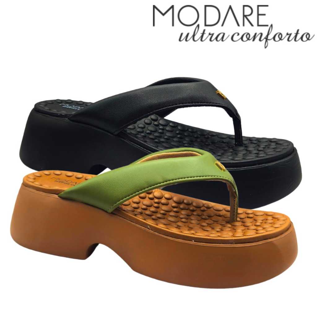 Tamanco Feminino Modare de Dedo Ortopédico Esporão Plataforma Confortável Palminha Massageadora Leve