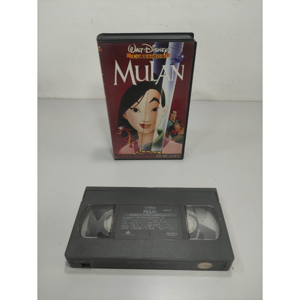 Fita VHS Desenho Mulan Dublado Walt Disney Filme Yh5 (Usado) ok