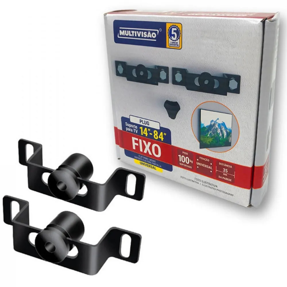 Imagem Suporte Para TV Televisão Universal De 14 A 84Pol. Para Várias Marcas Modelos Resistente LCD Smart