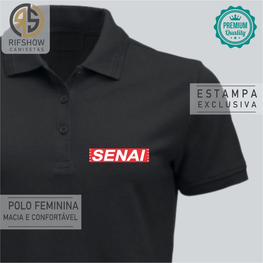 Camisa, Blusa Polo Feminina Curso Técnico Senai Linda