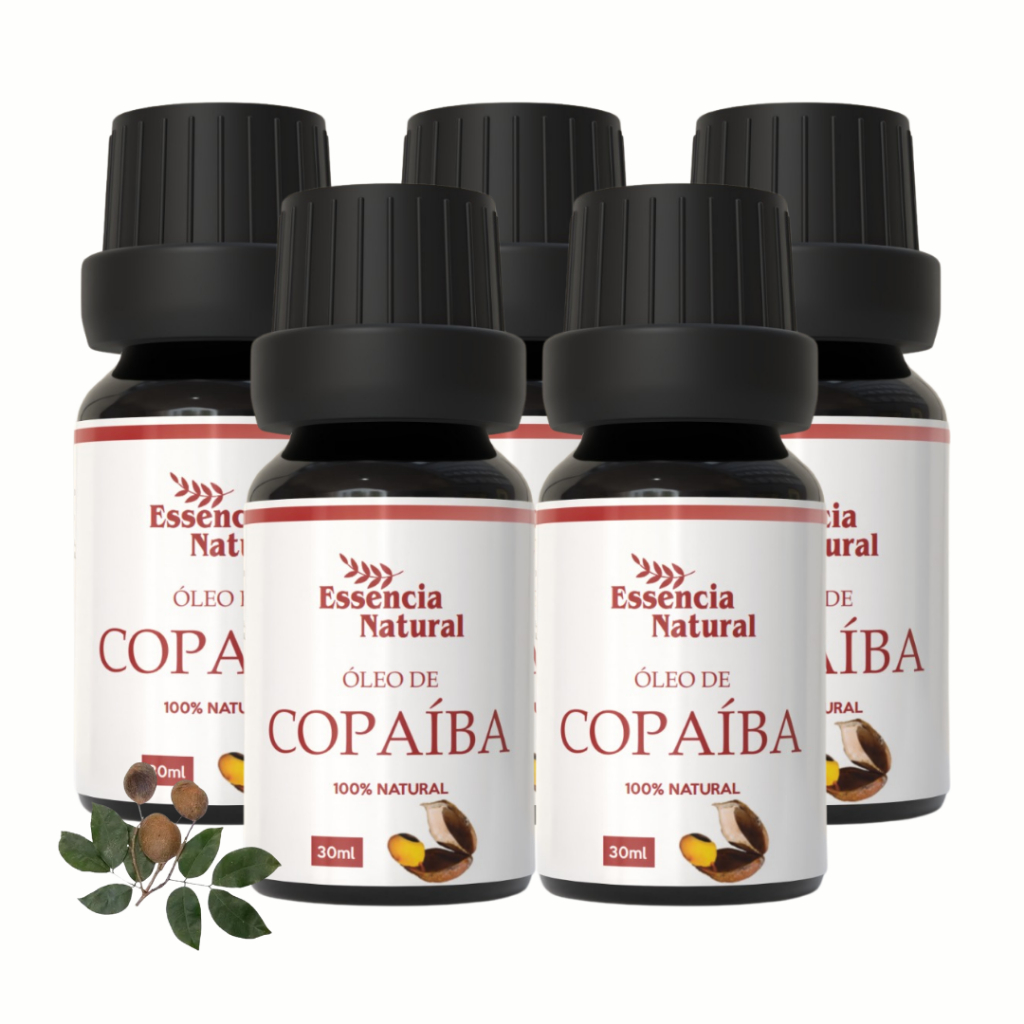 Óleo Vegetal de Copaíba 30 ml - 100% Natural - Kits Com 1, 2 e 3 Unidades
