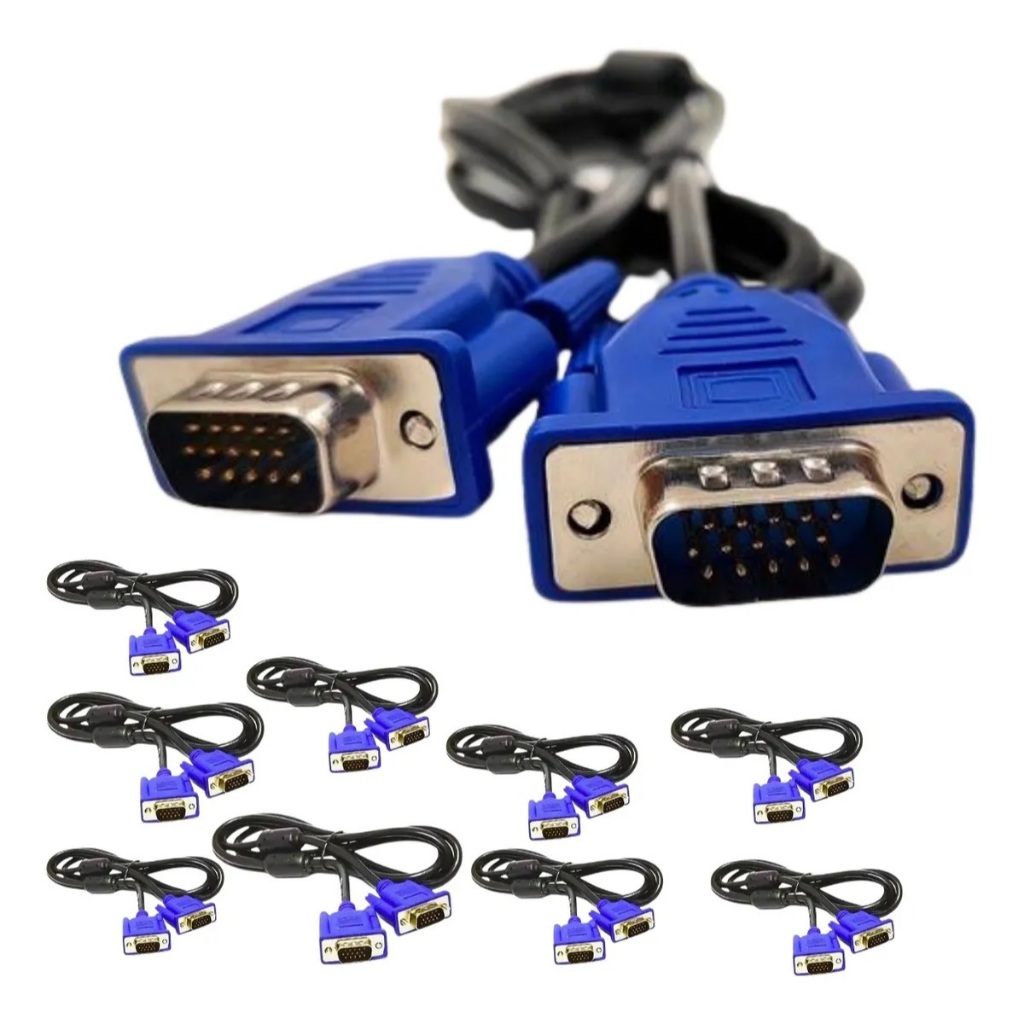 Kit 10 Cabo Vga X Vga Macho Hdb15 1,5 Metros Monitor Lcd Pc em Oferta na Shopee