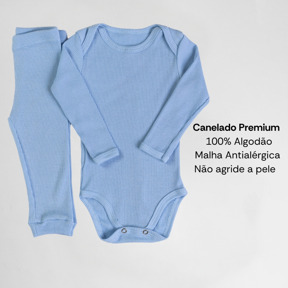 Body bebê com calça pagão conjunto 100% algodão com toque suave antialérgico 02-C3