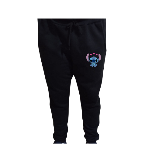 CALÇA FEMININA LILO STITCH CONFORTÁVEL MOLETOM FLANELADA ESTAMPADA DIA A DIA FESTA LAZER EVENTOS DORMIR