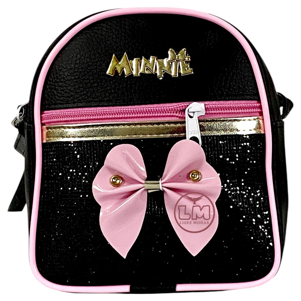Bolsa infantil Blogueirinha Da Minnie Com Alça de perola e Corrente