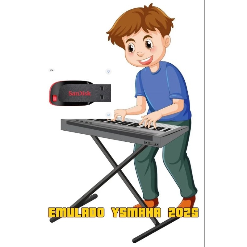 PENDRIVE 2.025 EMULADO TECLADO YAMAHA PSR-550/630/730
